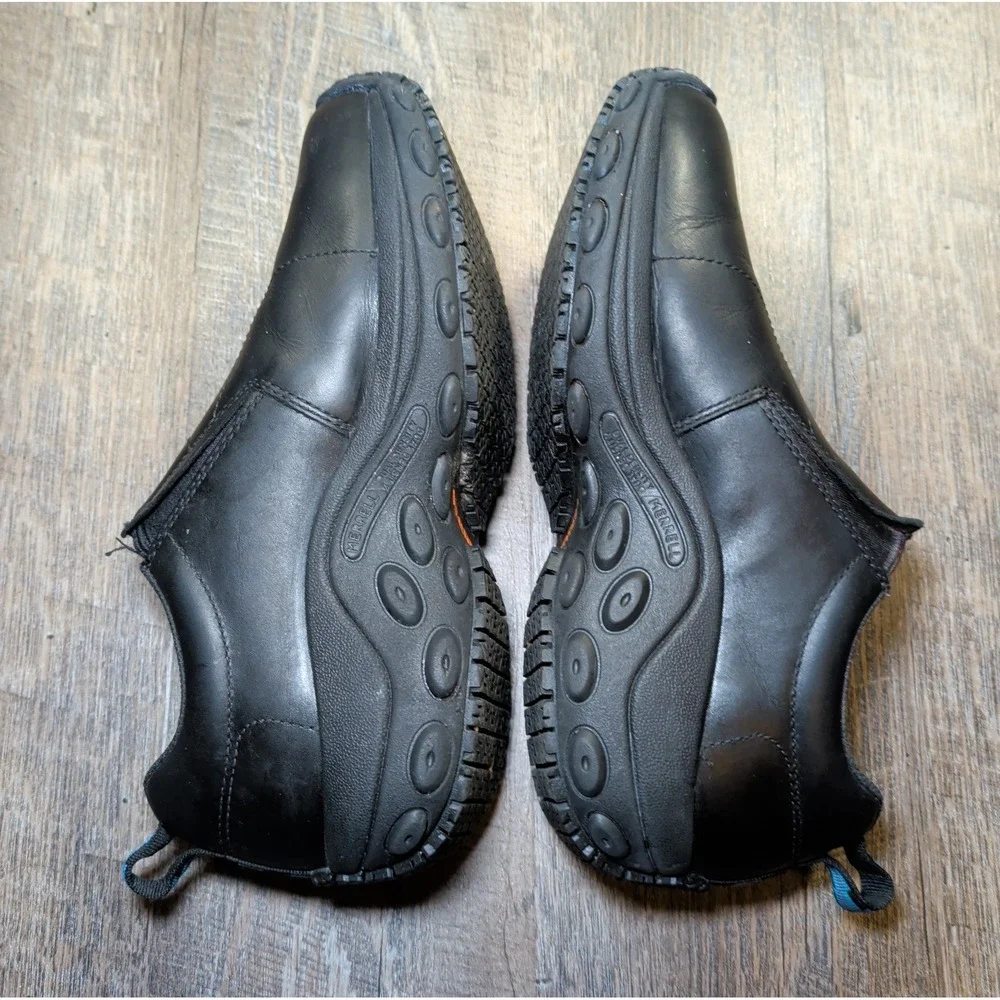 Merrell Men's Size 9 Black Jungle Moc 2 Pro Black Leather Shoes Waterproof